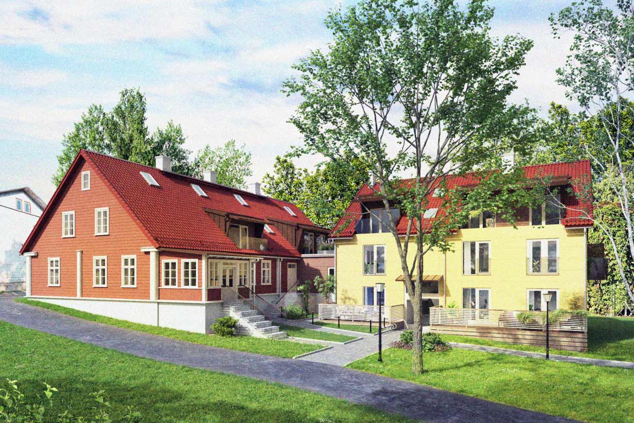 Rüütlite kodud Paides - vana ja uus maja